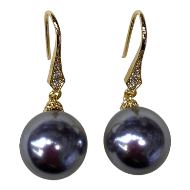 GOLD PEARL DANGLING EARRING
