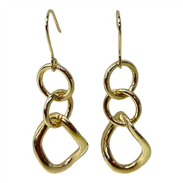 GOLD DANGLING CHAIN EARRING