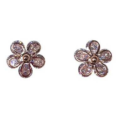 ROSEGOLD FLOWER STUD EARRING