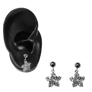 SILVER FLOWER DAINTY EARRING