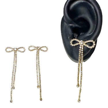 GOLD BOW EARRING