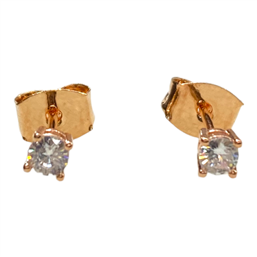 ROSE GOLD STUD DIAMOND EARRING