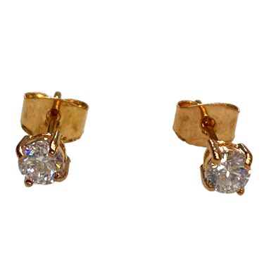 ROSE GOLD STUD DIAMOND EARRING