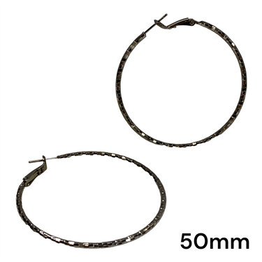 BLACK THIN HOOPS