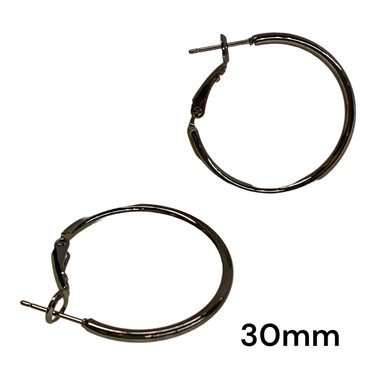 BLACK THIN HOOPS
