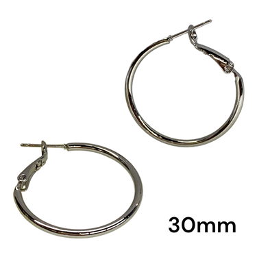 SILVER THIN HOOPS
