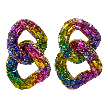 RAINBOW CUBAN EARRING