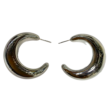 SILVER THICK HOOP
