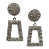 EXAGGERATED METAL RECTANGLE EARRING