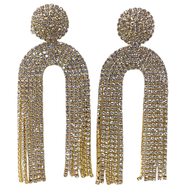 GOLD EXAGGERATED DANGLING EARRING
