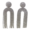 SILVER EXAGGERATE DANGLING EARRING