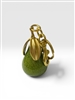 GOLD GREEN PEAR KEYCHAIN