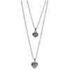 SILVER DOUBLE HEART NECKLACE