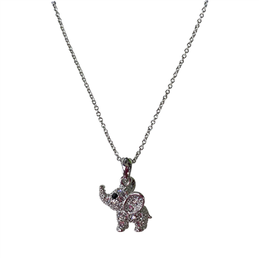 SILVER ELEPHANT NECKLACE