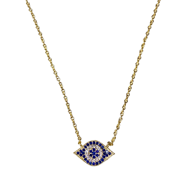 GOLD EVIL EYE NECKLACE