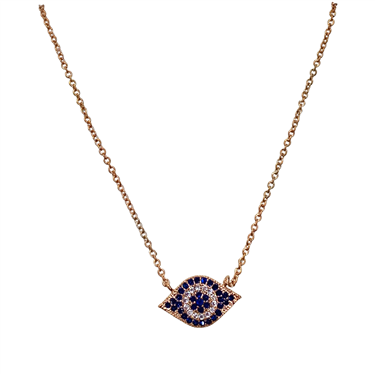 ROSEGOLD EVIL EYE NECKLACE