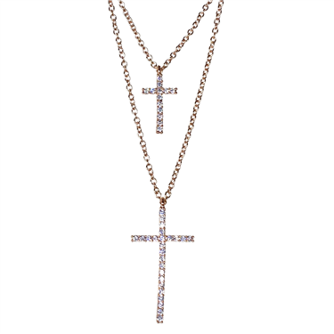 ROSE GOLD CROSS NECKLACE