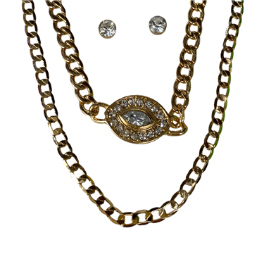 EVIL EYE CHAIN NECKLACE SET