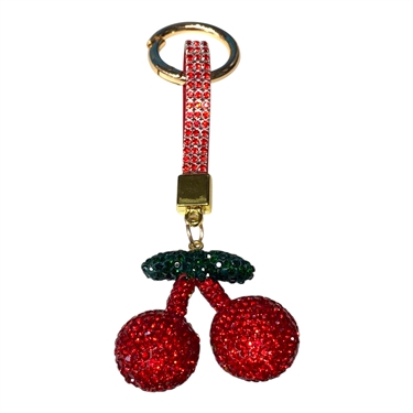 L RED CHERRY KEYCHAIN