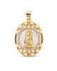 Gold Virgin Mary Mother-of-Pearl Pearl Pendant