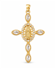 Virgin Mary Marquise CZ Cross Pendant