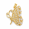 Plated CZ Butterfly Pendant