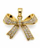 All-diamond bow pendant
