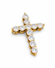 Sparkling Round CZ Cross Pendant
