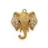 Gold-Plated CZ Elephant Pendant