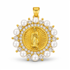 Virgin Mary Pearl Medallion Pendant