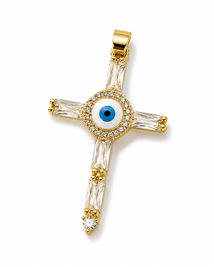 Evil Eye Cross Pendant