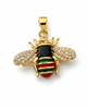 Color-glazed bee pendant