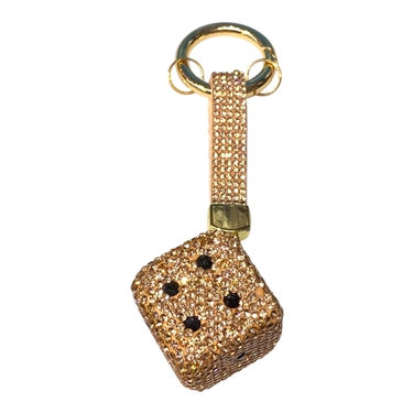 PEACH DICE KEYCHAIN