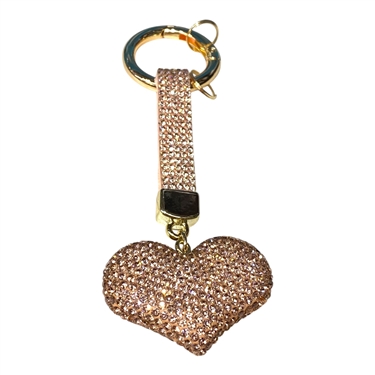 PEACH HEART KEYCHAIN