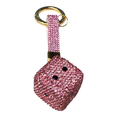 PINK DICE KEYCHAIN