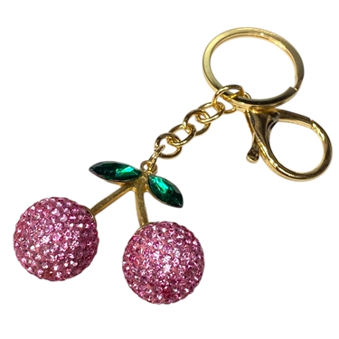 PINK CHERRY KEYCHAIN
