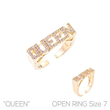 GOLD QUEEN ADJUSTABLE RING