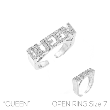 SILVER QUEEN ADJUSTABLE RING
