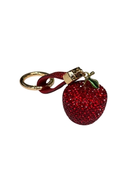 BLING RED APPLE KEYCHAIN