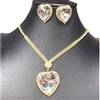 GOLD HEART NECKLACE SET