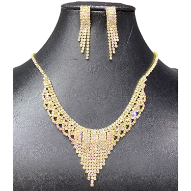GOLD MULTICOLOR NECKLACE SET