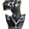 SILVER MULTICOLOR EVENING NECKLACE SET