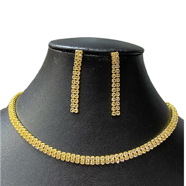 GOLD RHINESTONE CHOKER