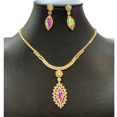 GOLD AB NECKLACE SET