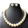 GOLD CREAM PEARL NECKLACE SET