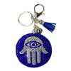 SILVER EVIL EYES HAND KEYCHAIN