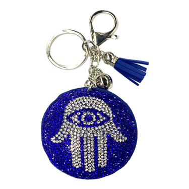 SILVER EVIL EYES HAND KEYCHAIN