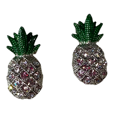 SILVER PINEAPPLE EARRING