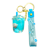 SKYBLUE RABBIT LIQUID KEYCHAIN