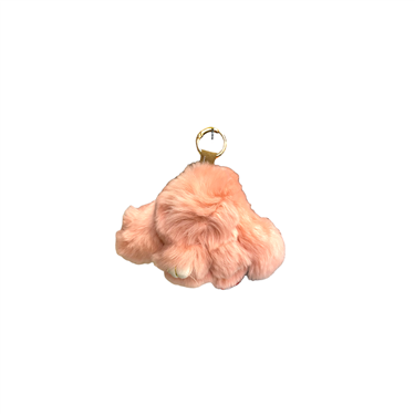 SMALL ROSE PINK BUNNY KEYCHAIN